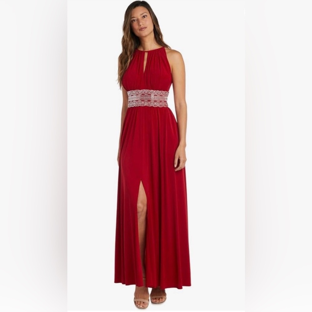 R & M Richards Deep Red floor length.  Size 12.